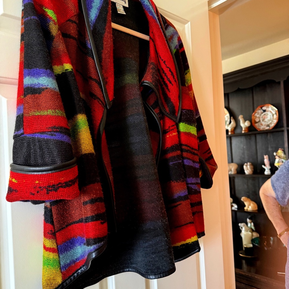 Joseph Ribkoff asymmetrical jacket colorful and becoming !